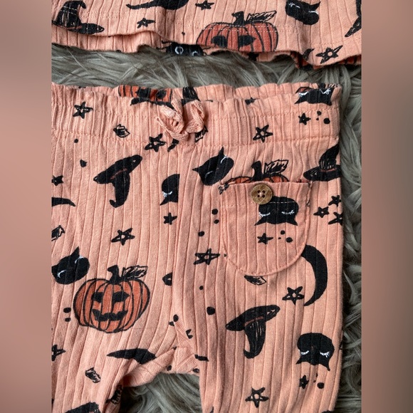 🌙🐈‍⬛ Baby Girls Aesthetic Halloween Pajamas - Picture 3 of 7